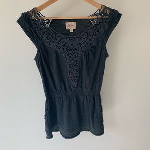 Deletta cotton embroidered top